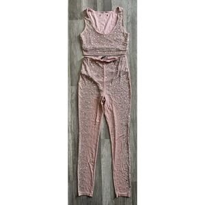 Banjul Size medium Girls Stretchy Rhinestone Studded Outfit 27" Bust 24" Waist